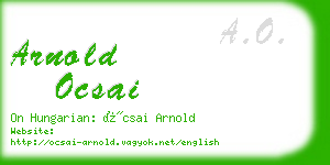 arnold ocsai business card